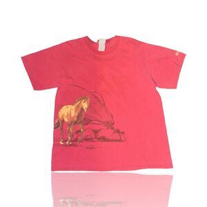 Old Tucson Movie Studios Vintage Red Graphic Western themed tee: Large